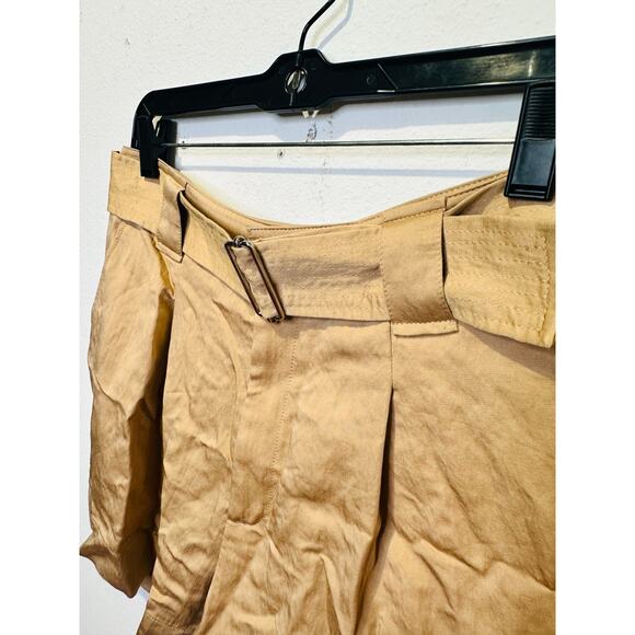 NWT A.L.C. Tan Tawny Brown Mid Rise Detachable Belt Grayson Shorts Size 6 - Picture 6 of 12